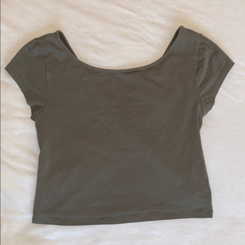 Cross back American eagle crop top